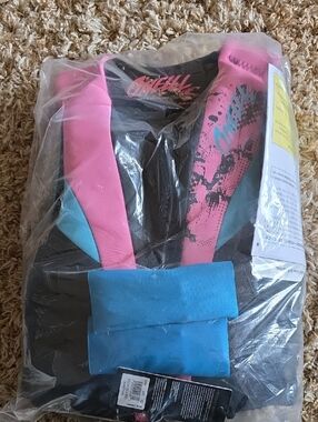 O'Neill Black Life Vest with Pink & Aqua Accents